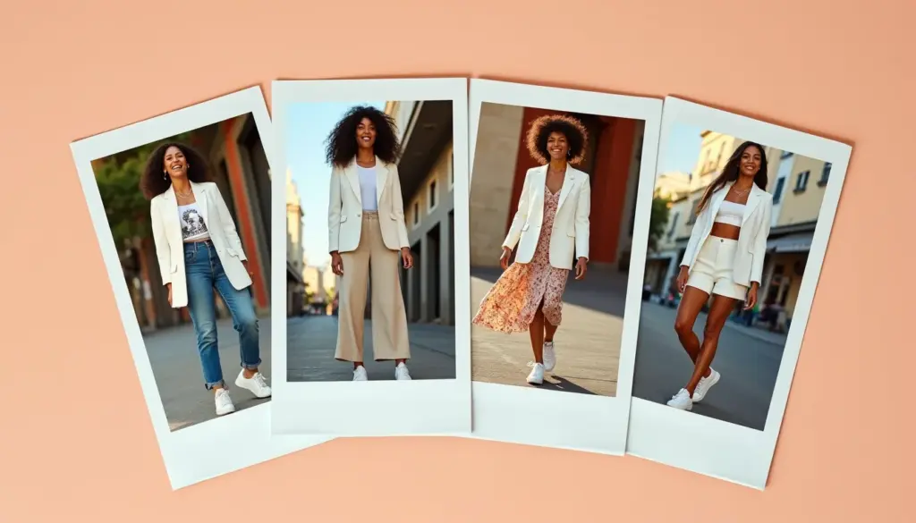 39 Ideias de Look com Blazer Branco e Tênis para Arrasar em 2026 39 Ideias de Look com Blazer Branco e Tênis para Arrasar em 2026