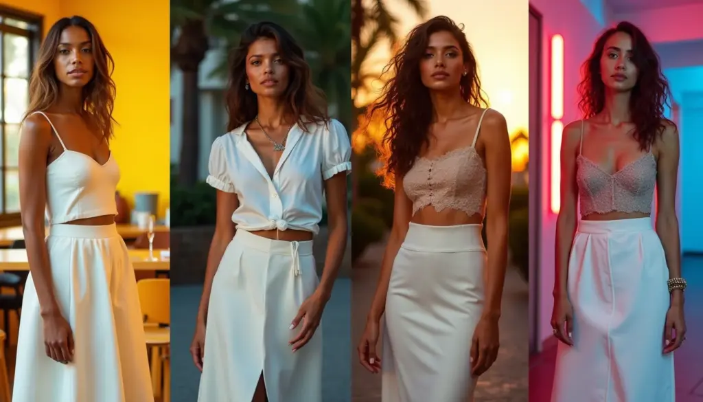 42 Ideias de Look com Saia Branca Midi para Arrasar em 2026